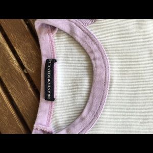 Brandy Melville purple and white baby tee